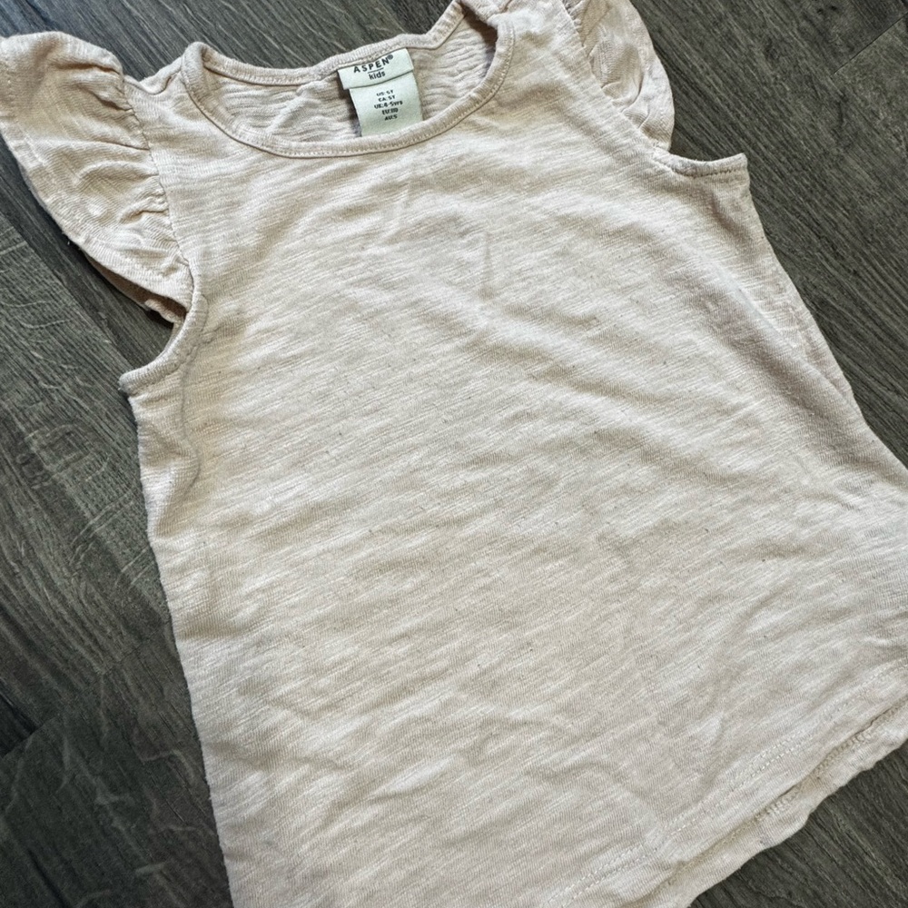 Girls 5t Gap White Dress, ON Pink Denim Jacket, Aspen Skirt/ Shirt Bundle Lot - Picture 5 of 9